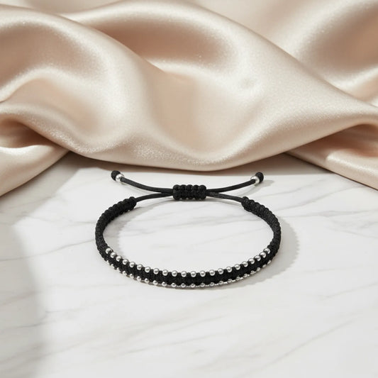 Trinity Petal Silver Knot Anklet