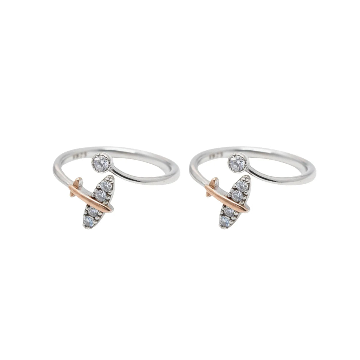 Dual Leaf Mixed Tone 925 Toe Ring
