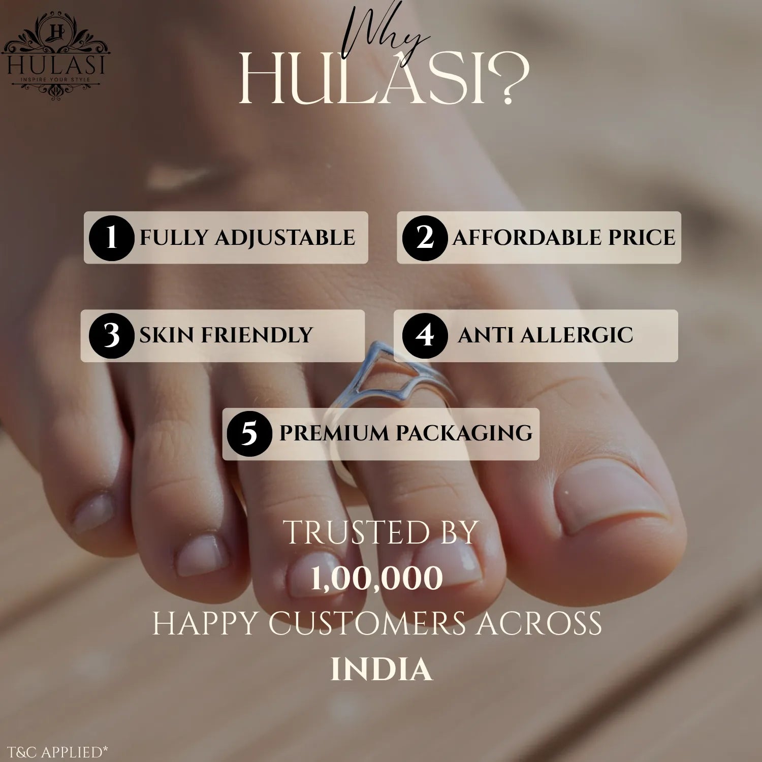 Minimalist Chevron 925 Silver Toe Ring