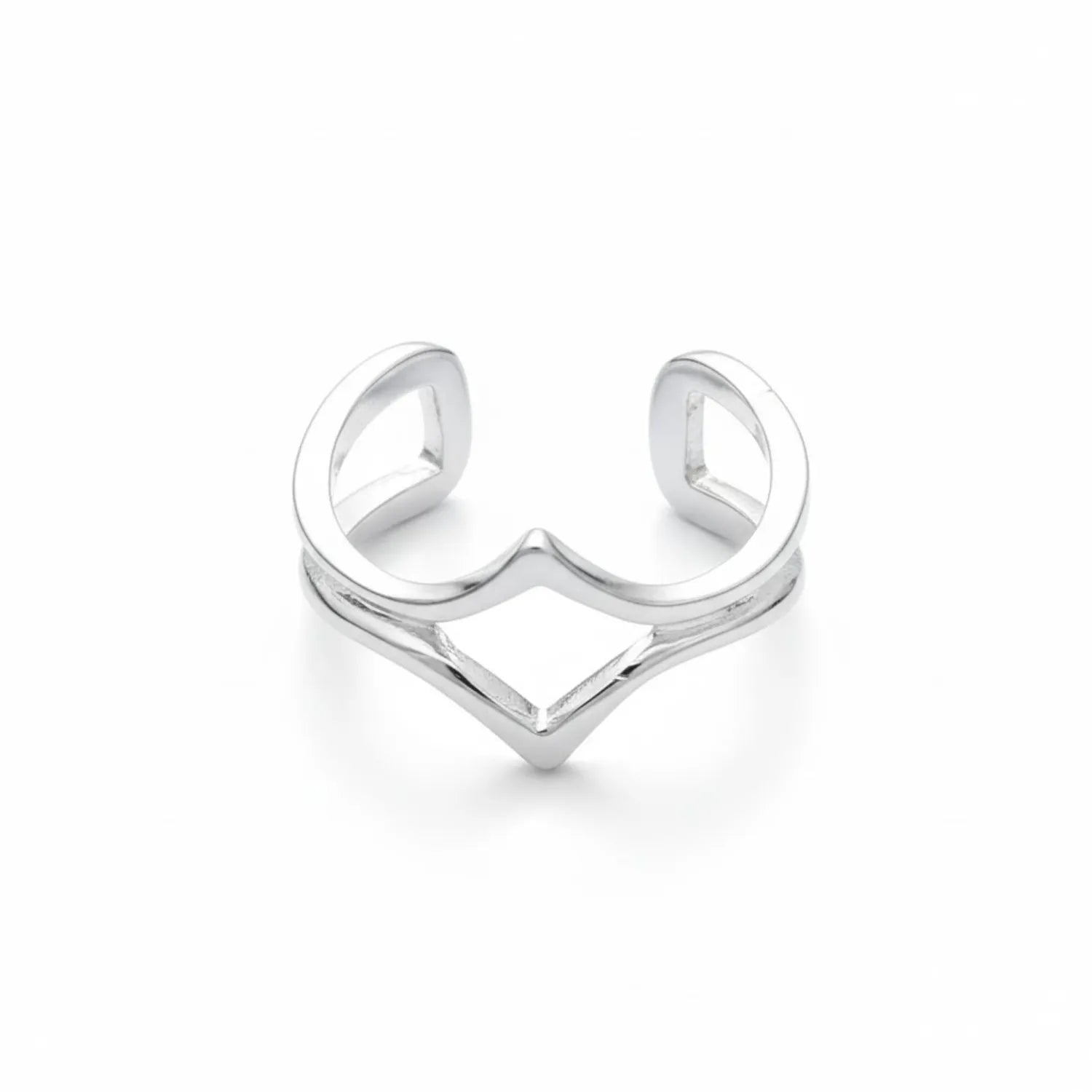 Minimalist Chevron 925 Silver Toe Ring