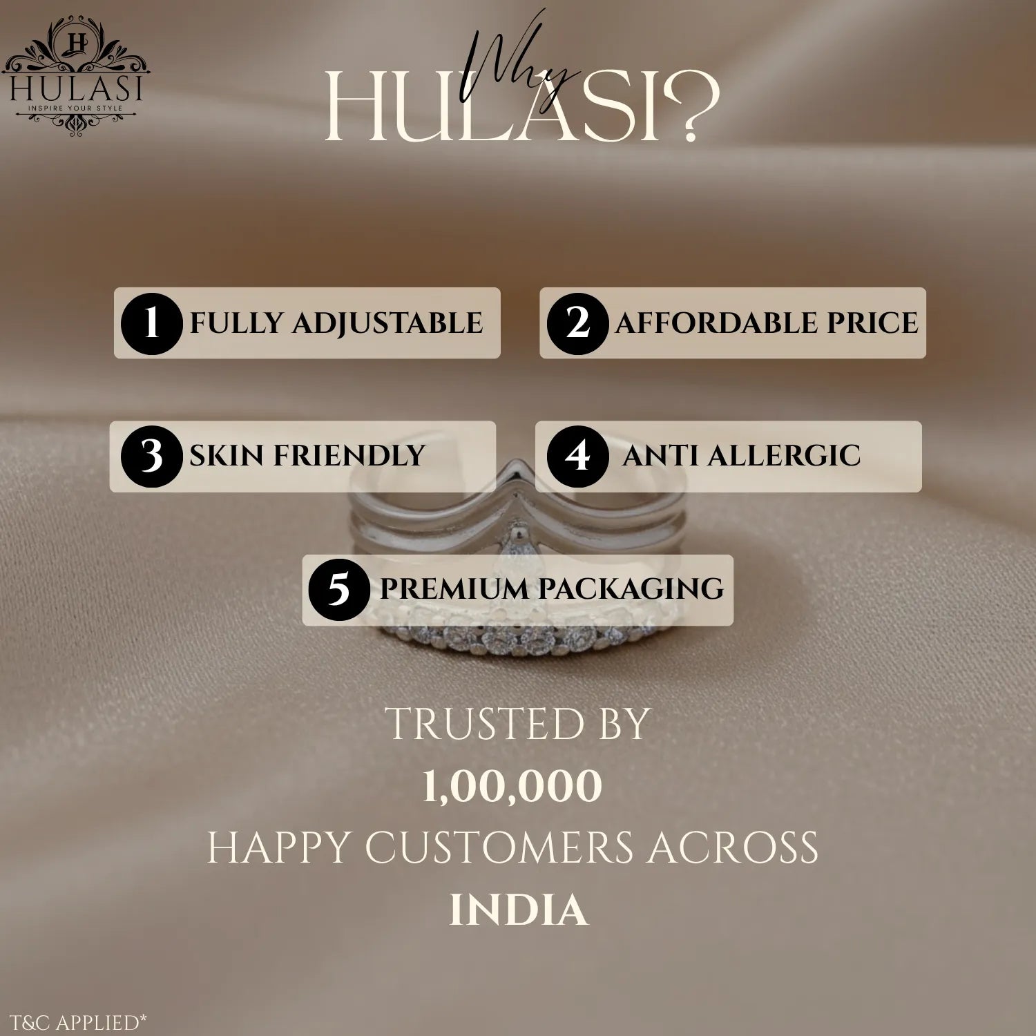 Royal Floral Crown 925 Silver Toe Ring