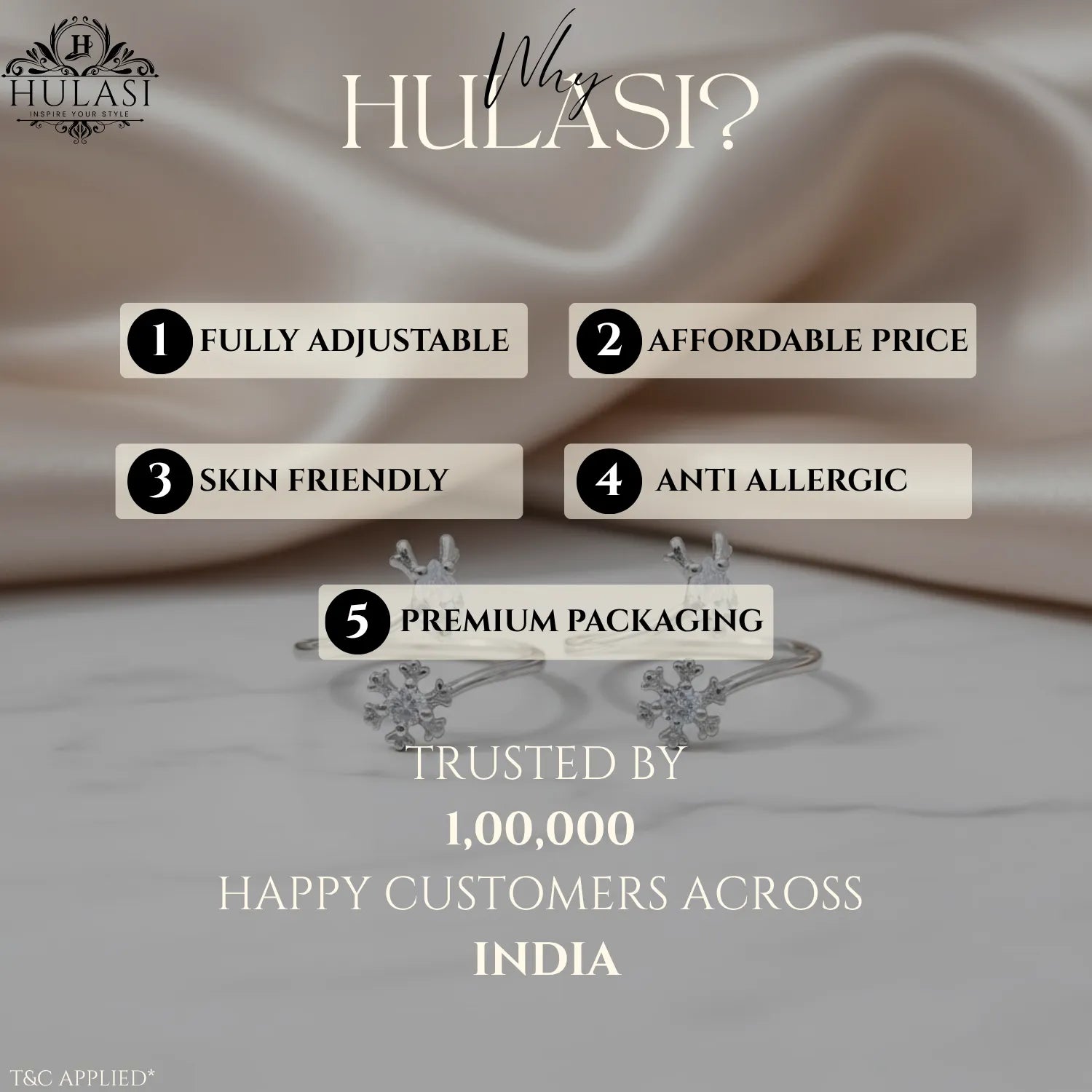 Snowflake Dreams CZ Toe Ring in Silver