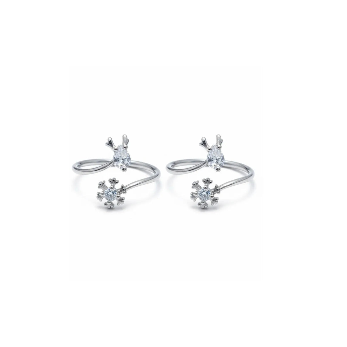 Snowflake Dreams CZ Toe Ring in Silver