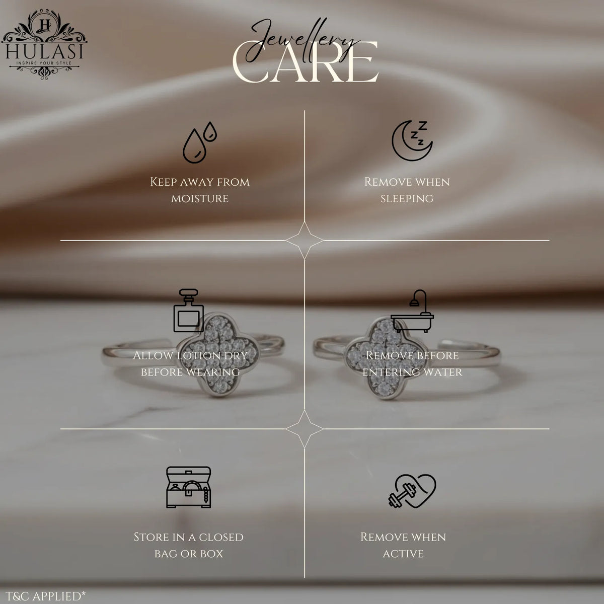 Lucky Clover Spark Zircon Toe Ring