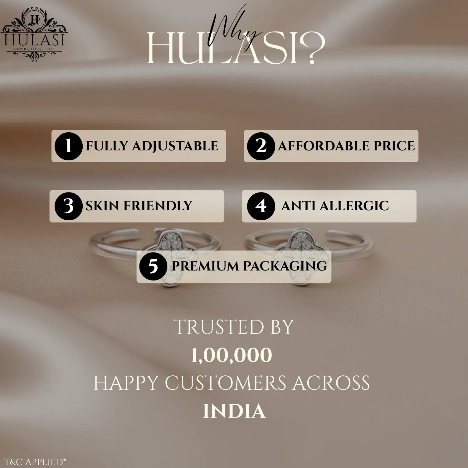 Lucky Clover Spark Zircon Toe Ring