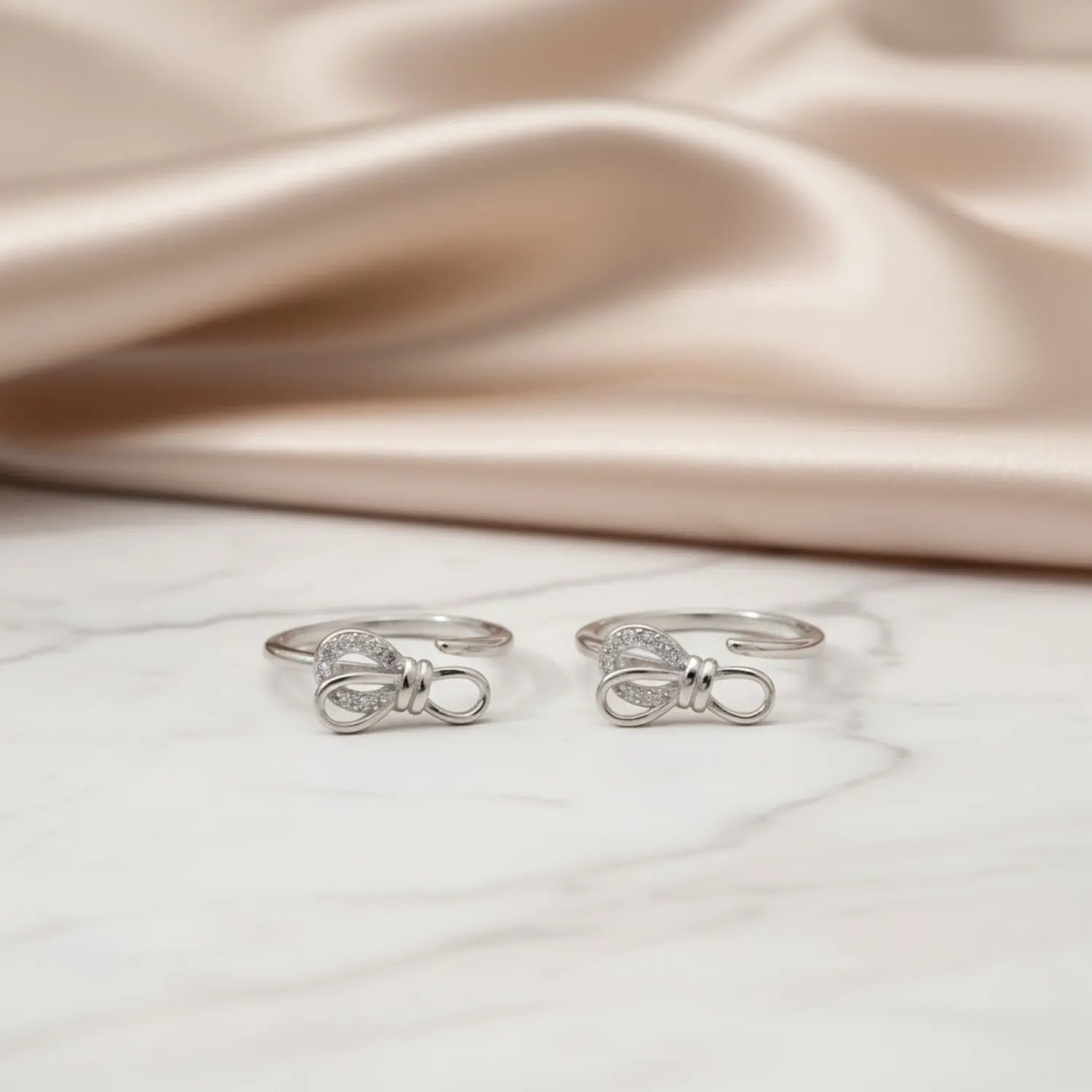 Twisted Leaf Loop 925 Silver Toe Ring