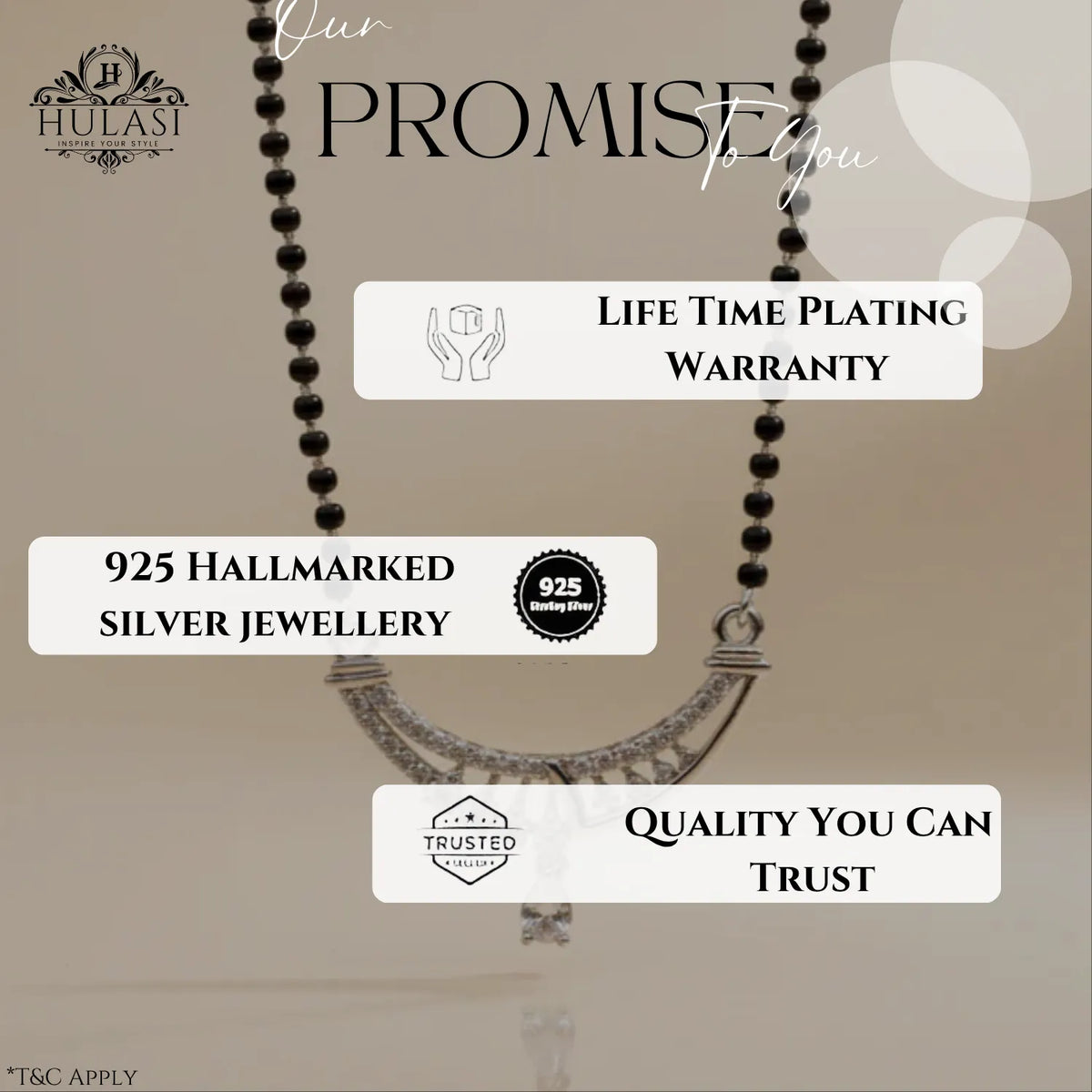 Modern V-Shaped CZ Drop Mangal Sutra Pendant