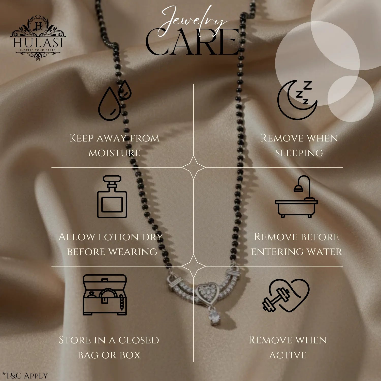 Triple Drop Curve CZ Bridal Mangal Sutra Pendant