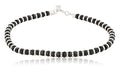 Nazariya bracelet for women crafted from 92.5% pure sterling silver, featuring black crystals. This elegant bracelet is 7 inches long with an extension for a perfect fit, designed to bring style and comfort. A beautiful and meaningful accessory, ideal for those seeking a unique and fashionable piece of jewelry with a protective charm.